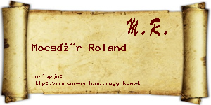 Mocsár Roland névjegykártya