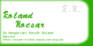roland mocsar business card